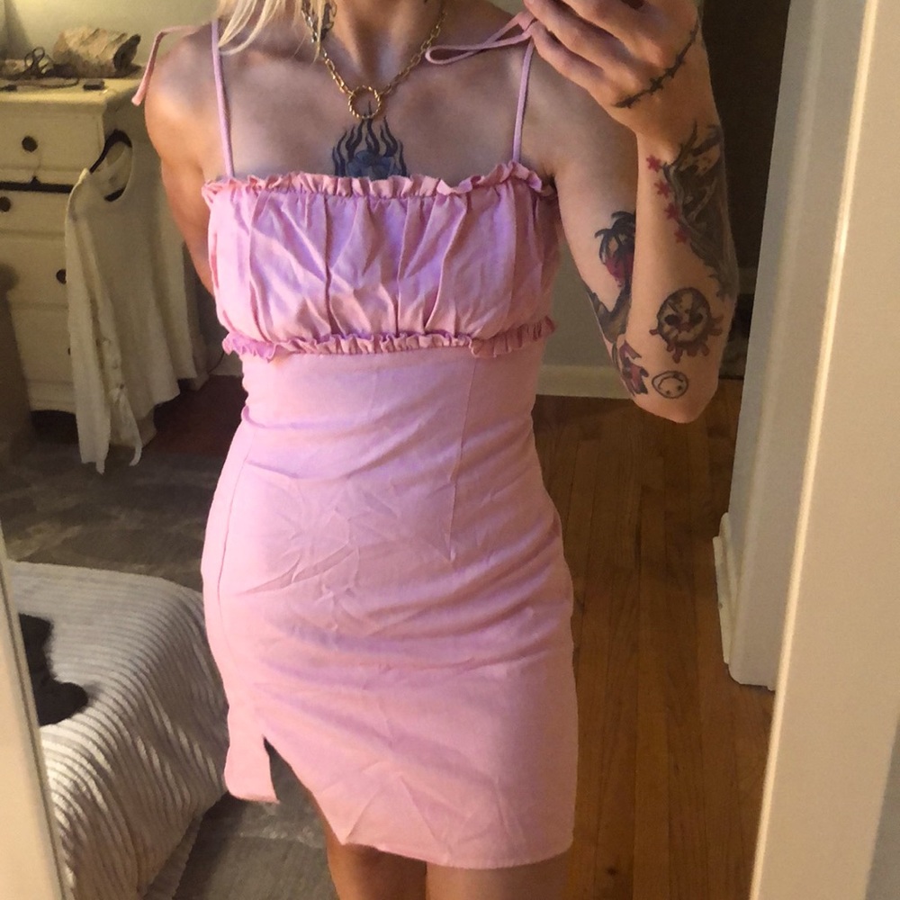 Blue Blush pink summer dress